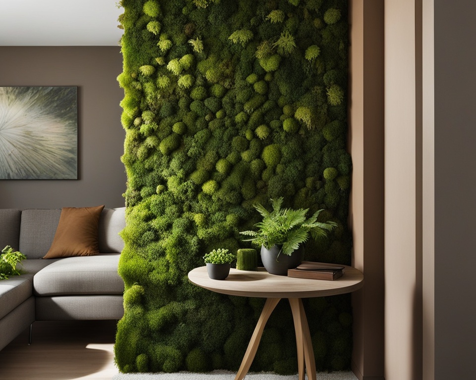 Biophilic design moss walls