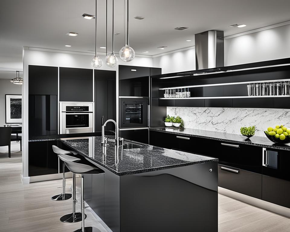 black granite countertops