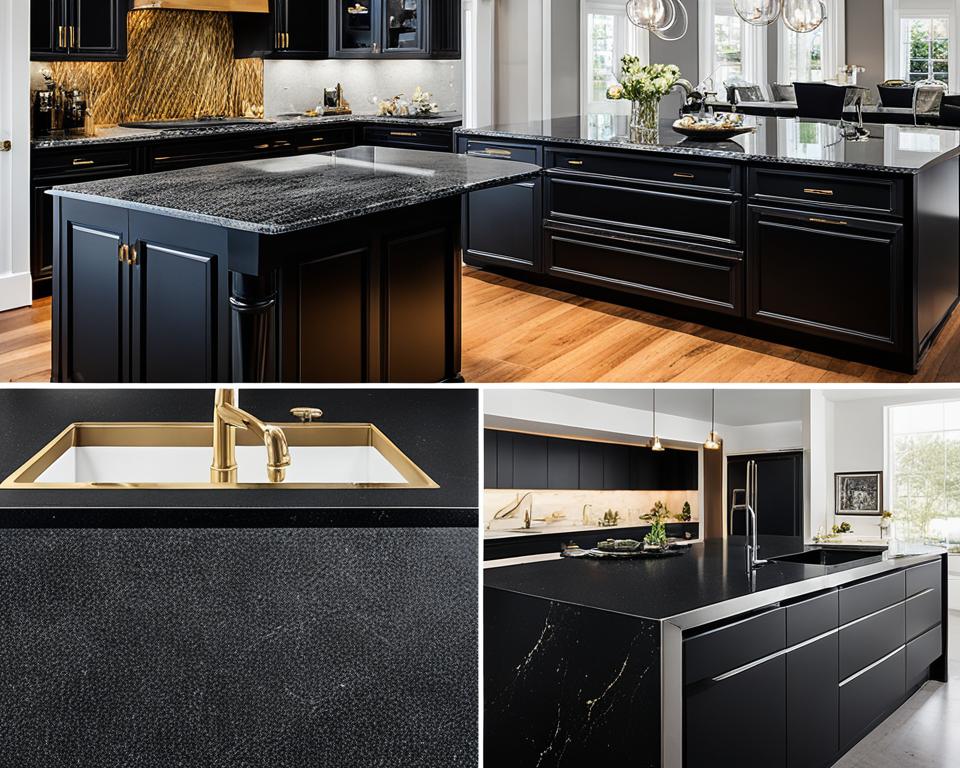 black granite countertops