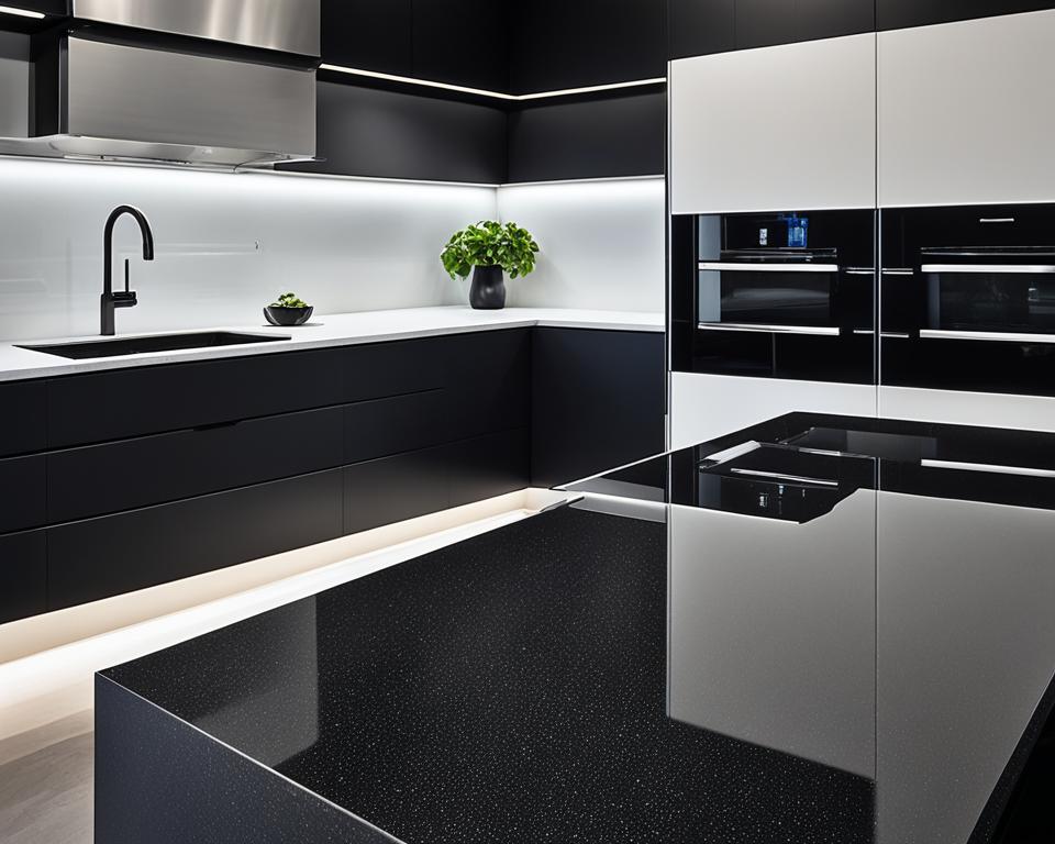 black worktops