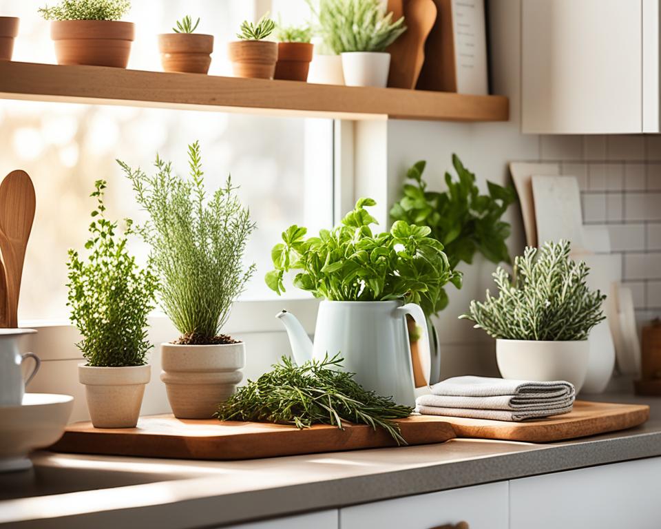 cozy kitchen counter decor