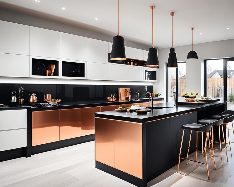 high-contrast kitchen