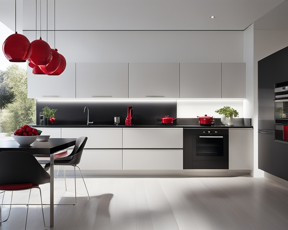 high-contrast kitchen