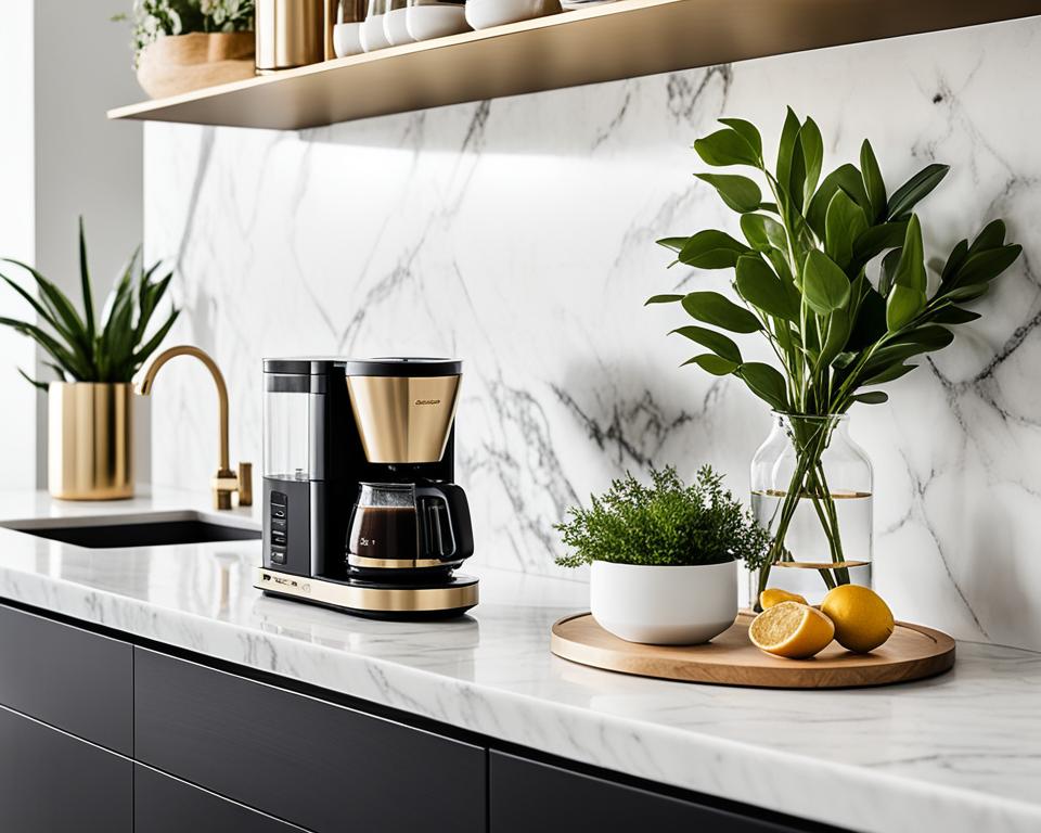 modern kitchen counter decorations