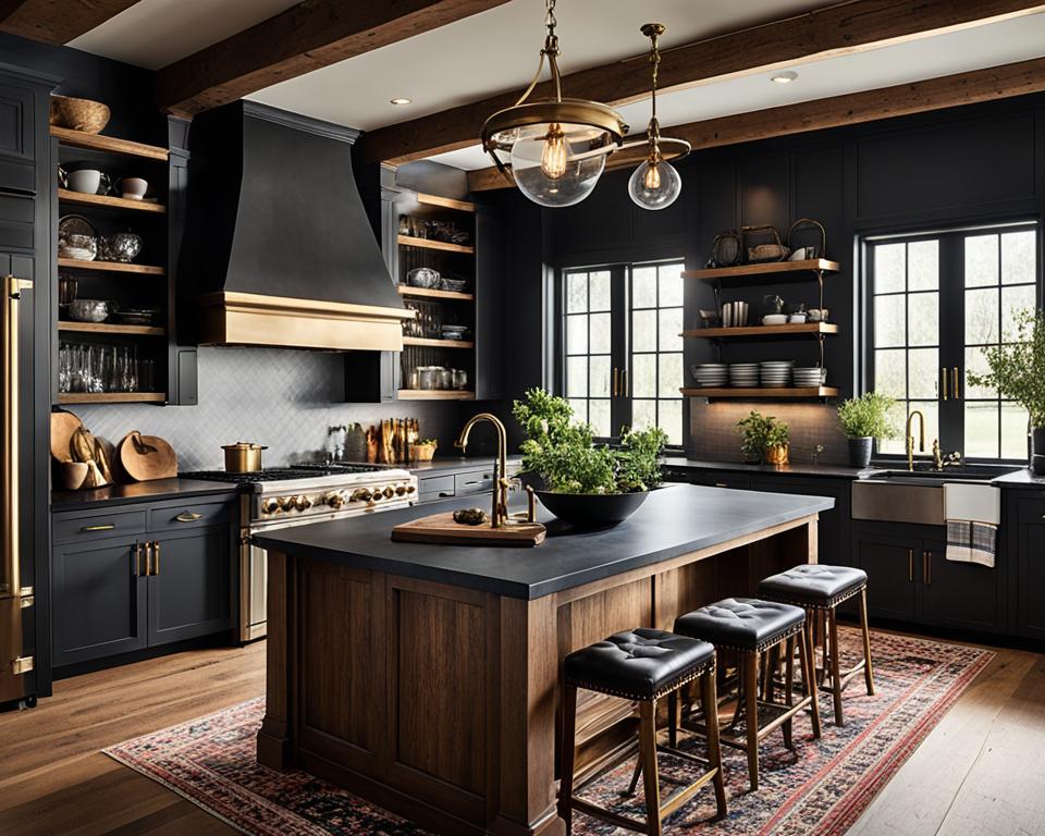 moody farmhouse kitchen