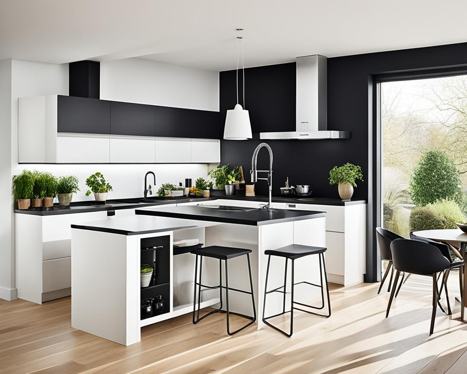 sleek kitchen interiors