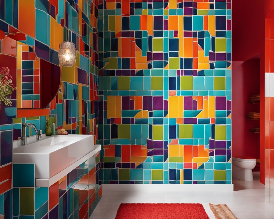 Vibrant bathroom color schemes