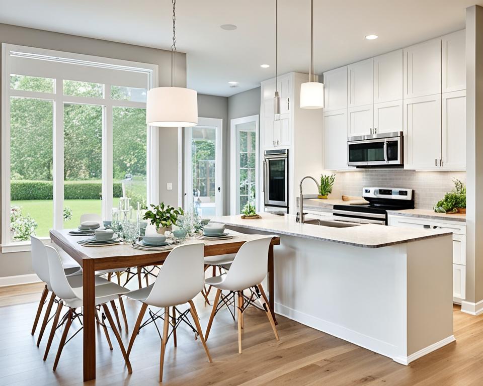 open concept dining room