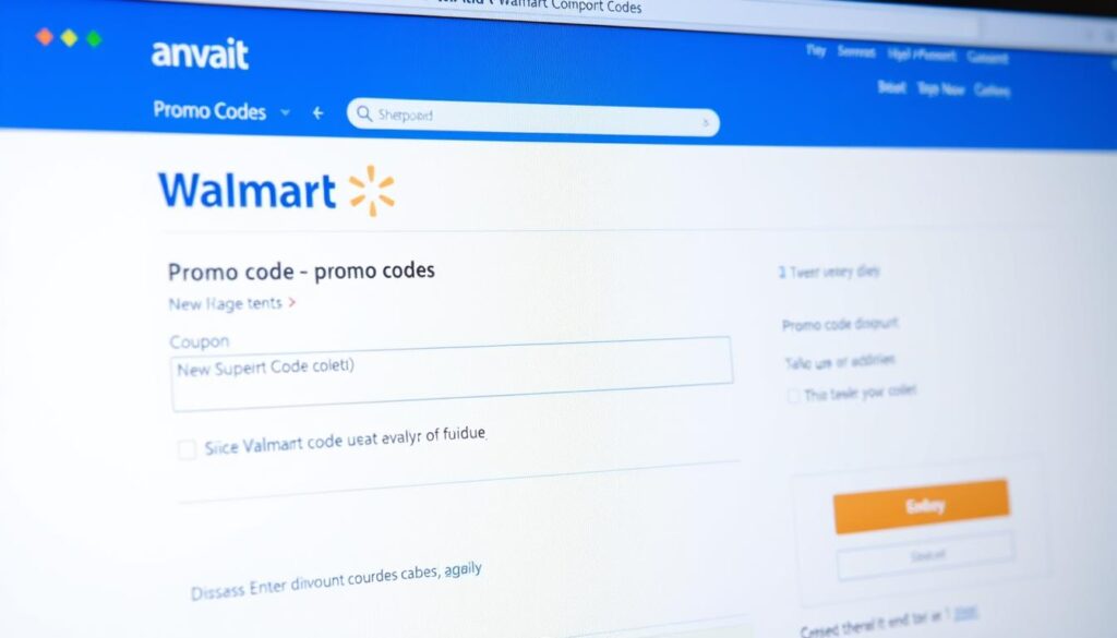 Person entering Walmart promo code at checkout screen showing Walmart Deals & Discount Codes